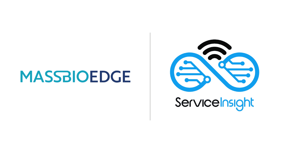 The logos of MassBioEdge and ServiceInsight.